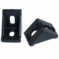 Narożnik 90° czarny do profili T-Slot 30x30 rowek 8mm — czarny anodowany