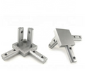 Łącznik 3-stronny ukryty T-Slot 40x40 srebrny rowek 8mm trójnik