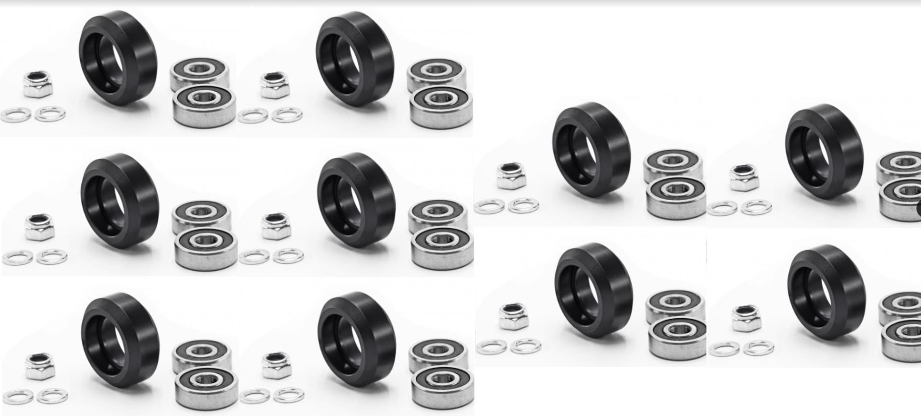 Solid V Wheel Kit — zestaw 10 kompletów rolek V-Slot