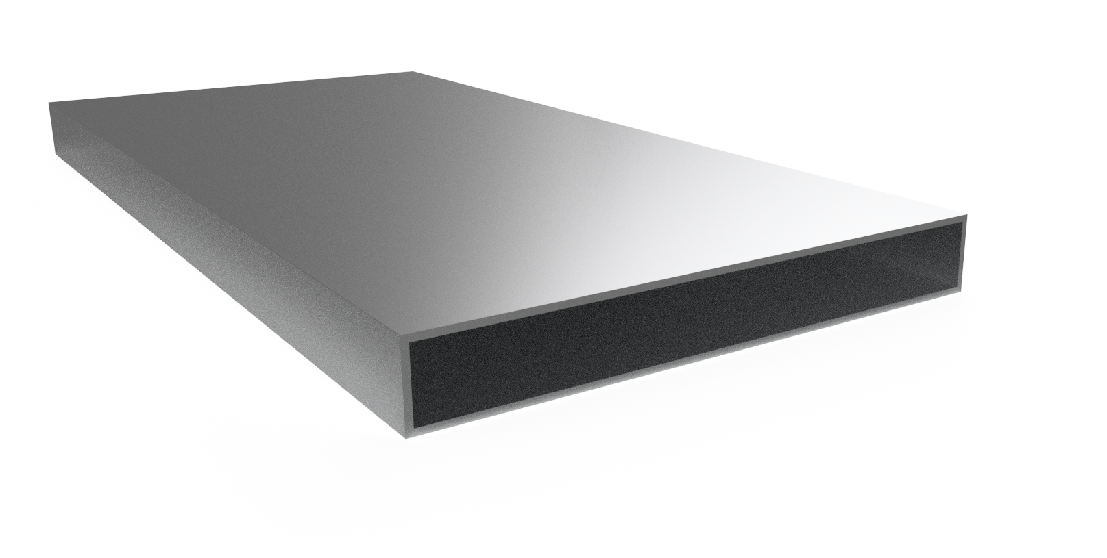 Profil aluminiowy zamknięty 20x150x1.7 — malowany proszkowo — 1000 mm