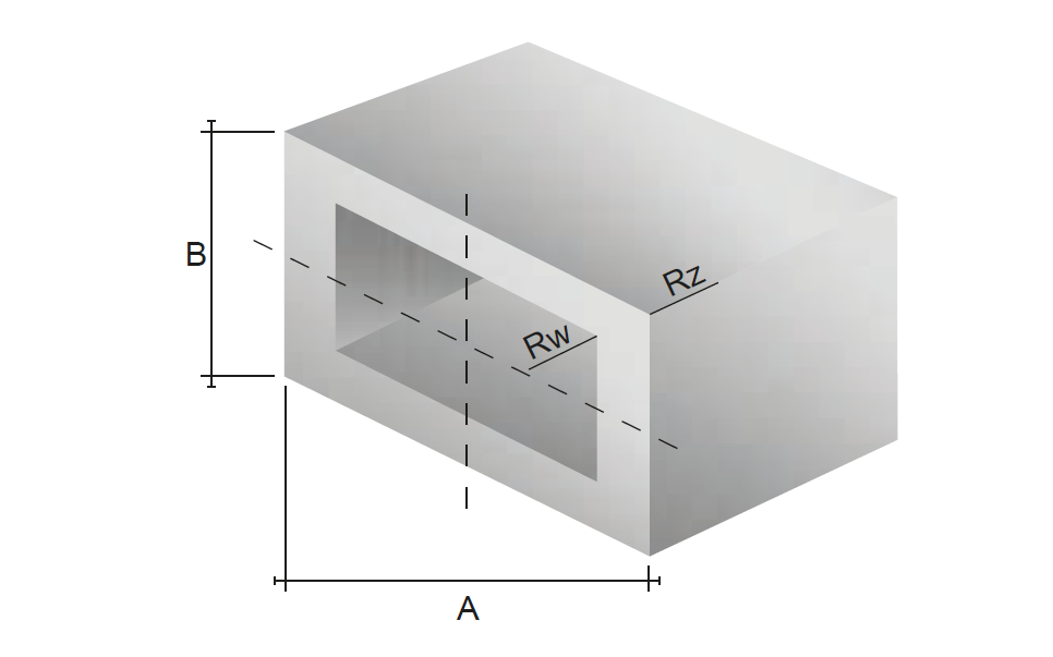Profil aluminiowy zamknięty 20x200x1.9 — malowany proszkowo — 1000 mm