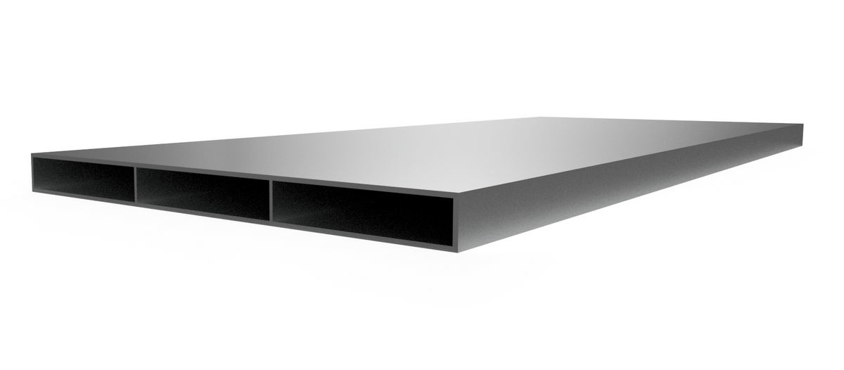 Profil aluminiowy zamknięty 20x250x2 — malowany proszkowo — 1000 mm