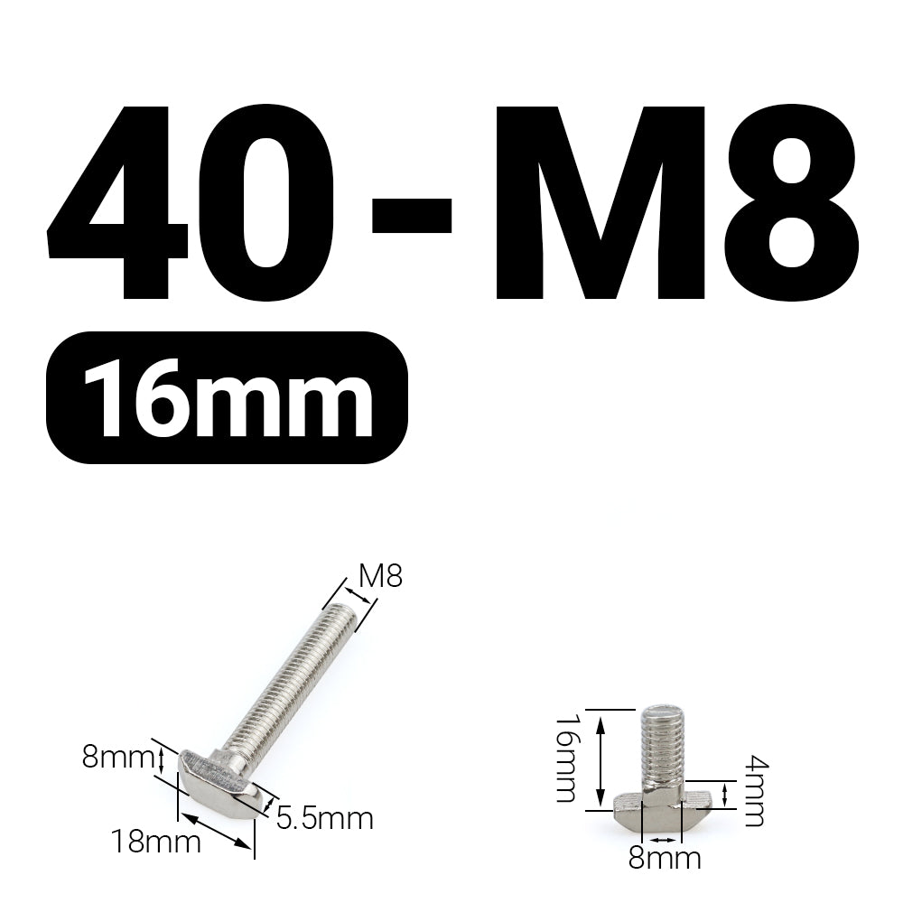 Śruba młoteczkowa M8x16 mm do profili 40x40 [8]