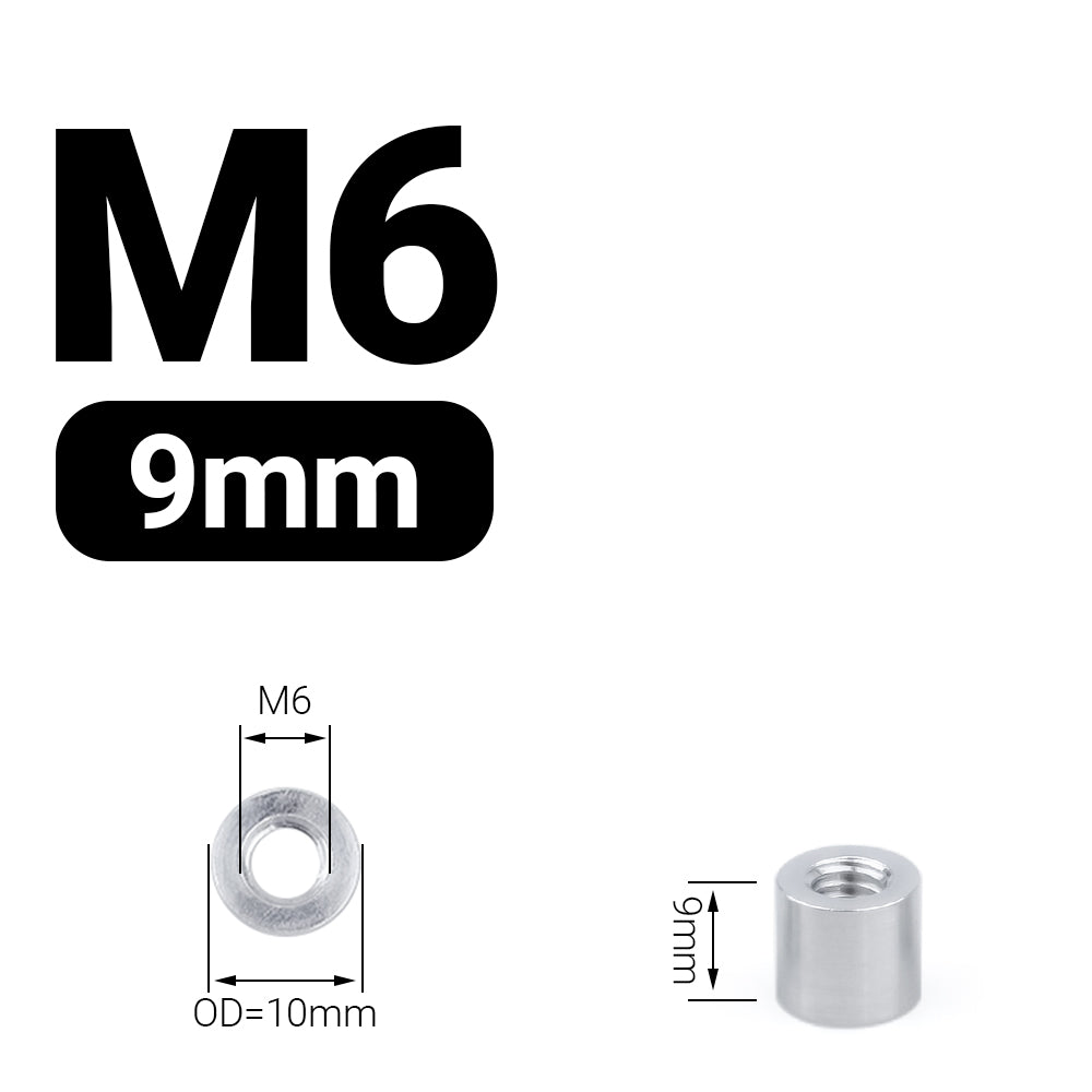 Dystans aluminiowy M6 9 mm