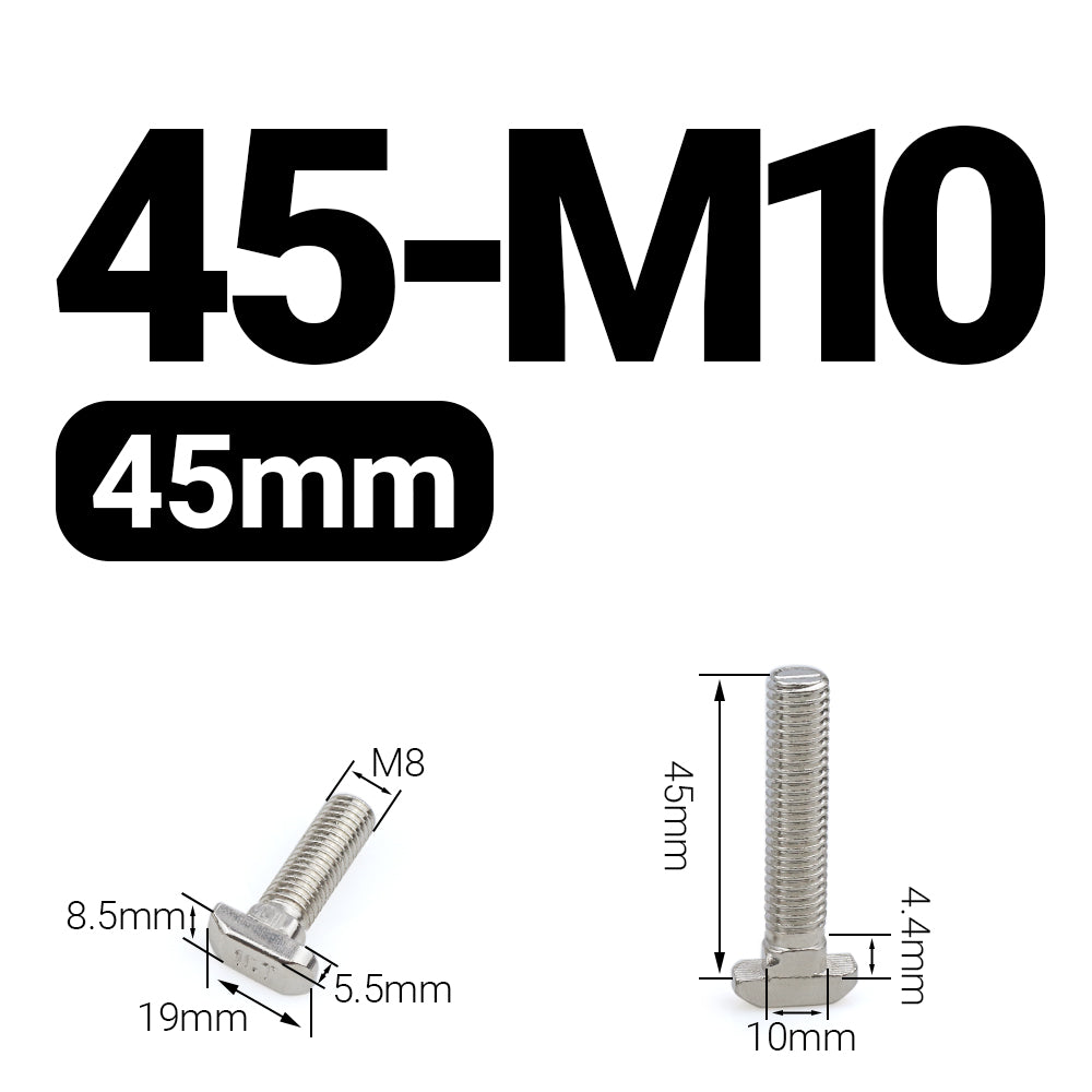 Śruba młoteczkowa M10x45 mm do profili 45x45 [10]