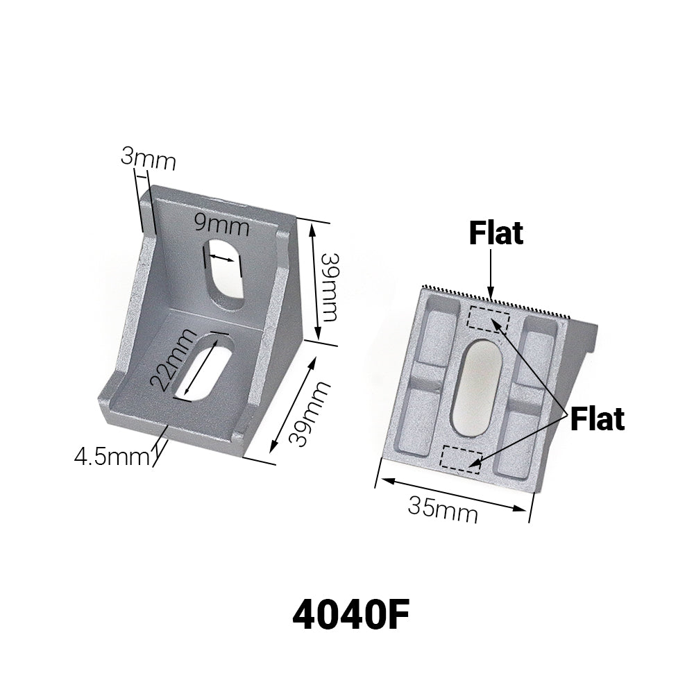 Narożnik do profili aluminiowych 40x40 [8] płaski