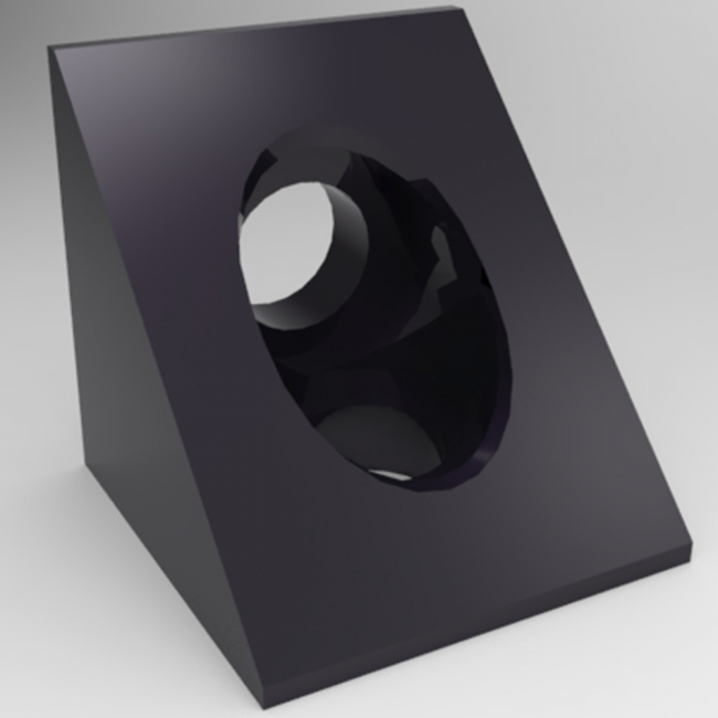 Inside corner bracket V-Slot 2020 2040 — aluminium anodowane czarne