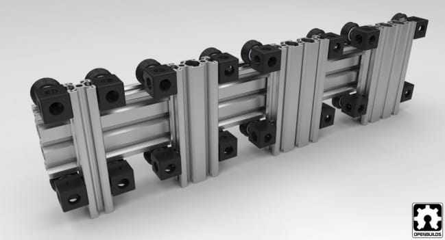 Narożnik 3D aluminium V-Slot — łączy 3 profile pod kątem 90°