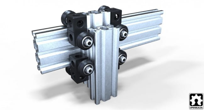 Narożnik V-Slot 2020 aluminium anodowane czarne — 3-way corner cube