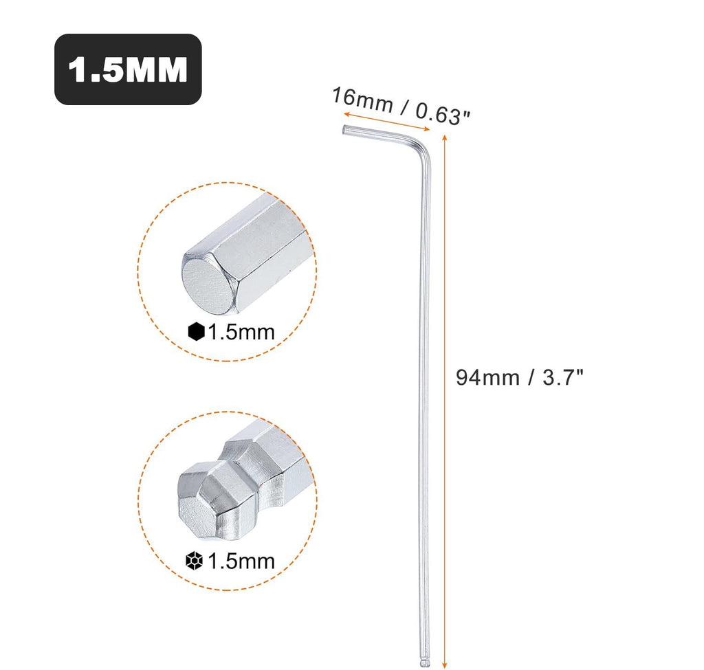 Klucz imbusowy z kulką 1,5 mm
