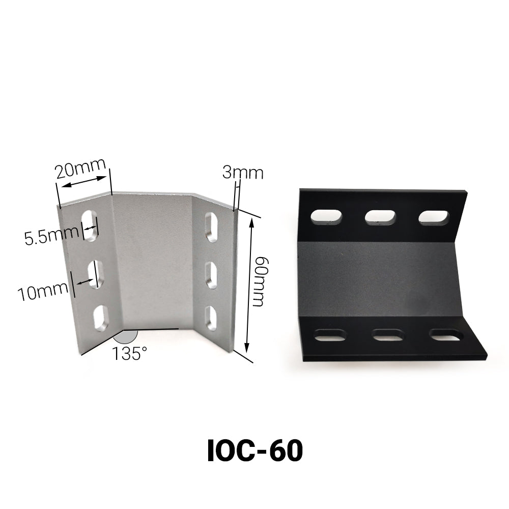 Narożnik zewnętrzny 135° do profili aluminiowych z serii 60 srebrny