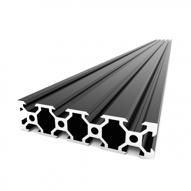 Black aluminium V-Slot 20x80 mm BSV-SLOT
