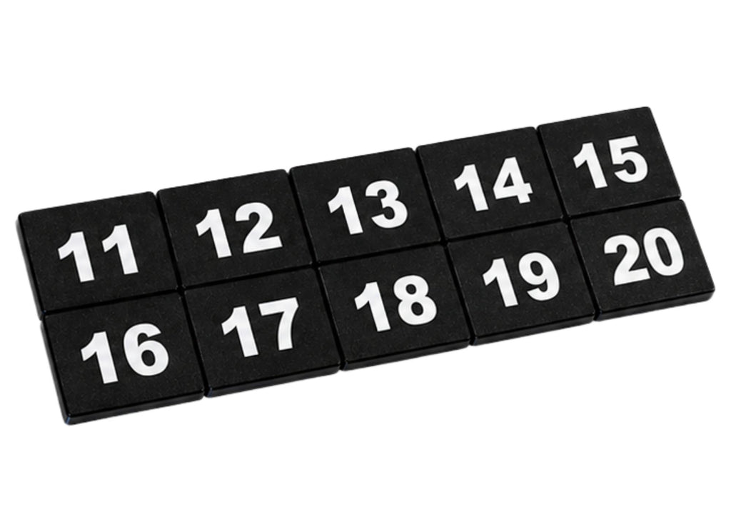 Tabliczki numeryczne na szafki 40x30 mm — numery 11-20, do szatni
