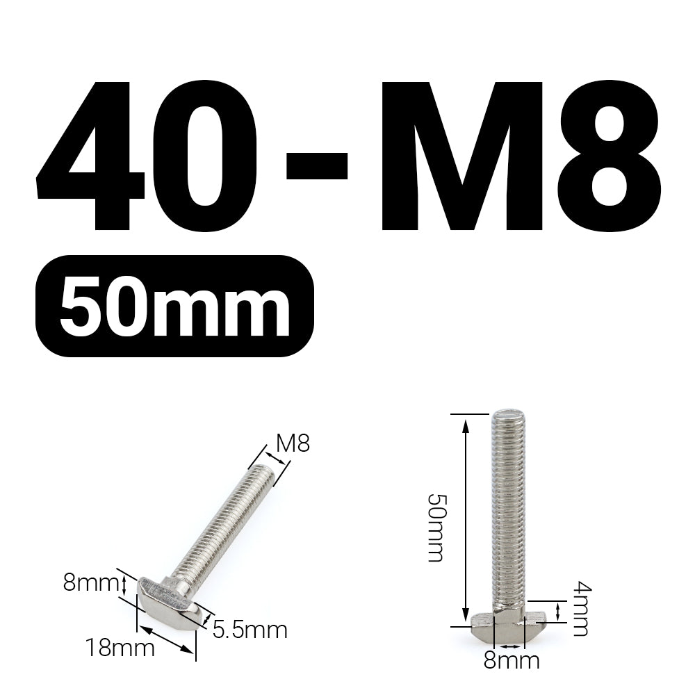 Śruba młoteczkowa M8x50 mm do profili 40x40 [8]