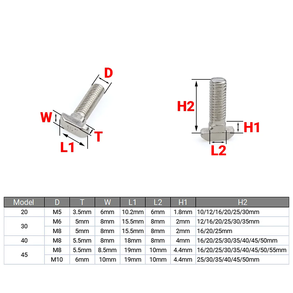 Śruba młoteczkowa M5x12 mm do profili 20x20 [6]