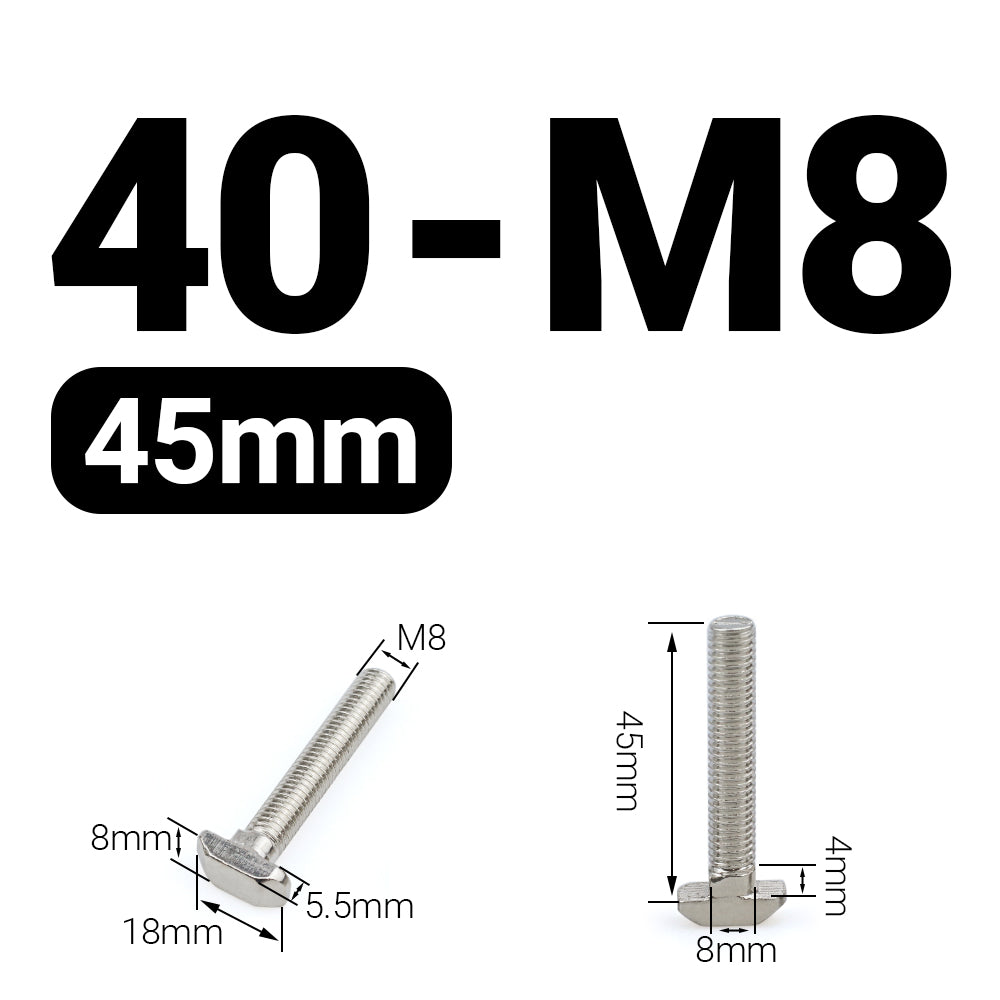 Śruba młoteczkowa M8x45 mm do profili 40x40 [8]