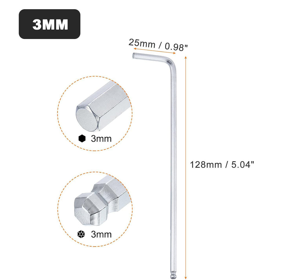 Klucz imbusowy z kulką 3 mm