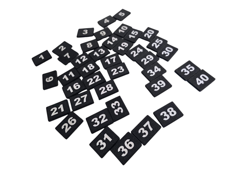Tabliczki numeryczne na szafki 40x30 mm — numery 21-30, do szatni