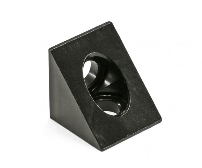 Złącze narożne 90° V-Slot aluminium czarne — łącznik wewnętrzny rowek 6 mm BSV-SLOT