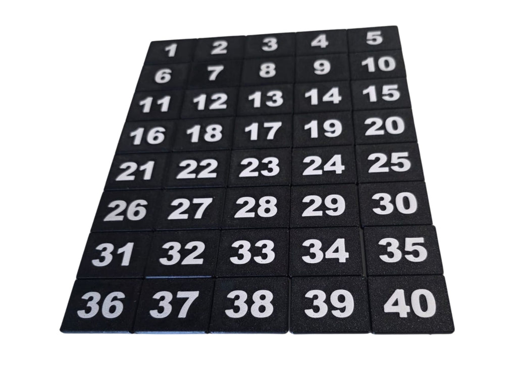 Tabliczki numeryczne na szafki 40x30 mm — numery 11-20, do szatni
