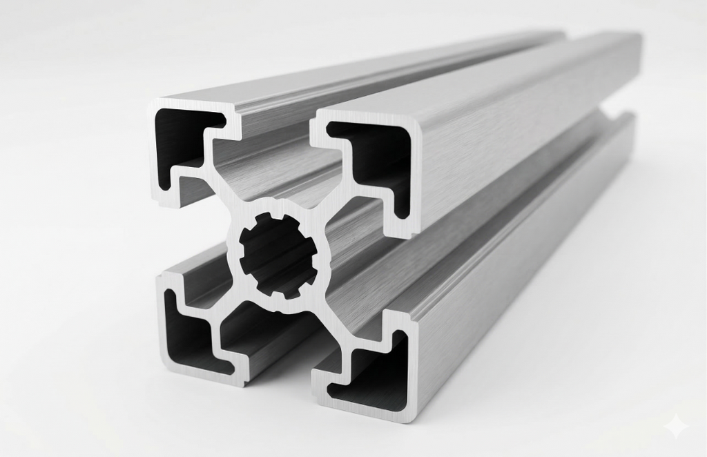 Profil aluminiowy T-SLOT 45x45 Srebrny rowek T 10mm — cięty na wymiar