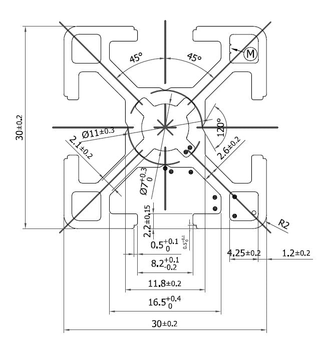 Profil T-SLOT 30x30 mm rama maszyny stół roboczy CNC