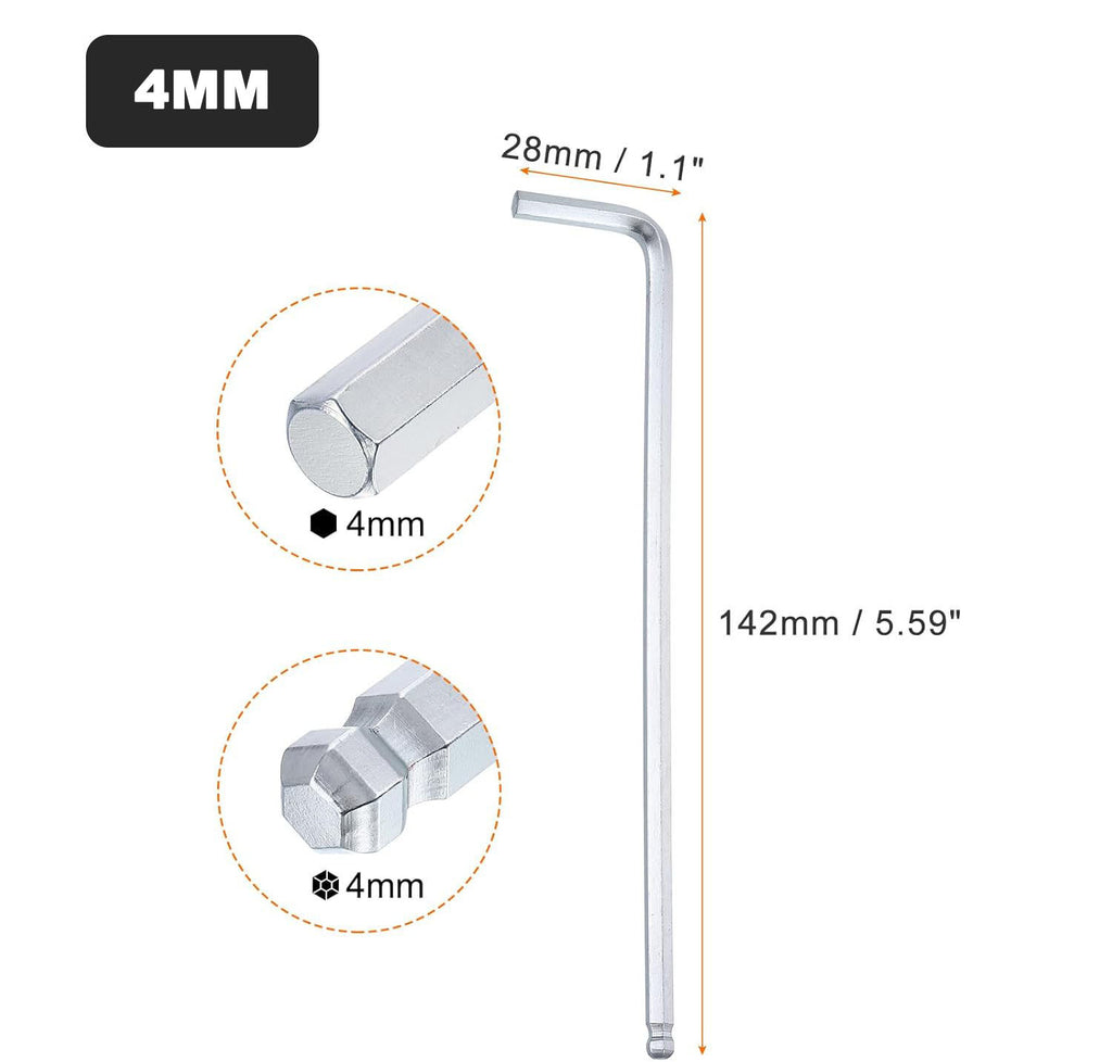 Klucz imbusowy z kulką 4 mm