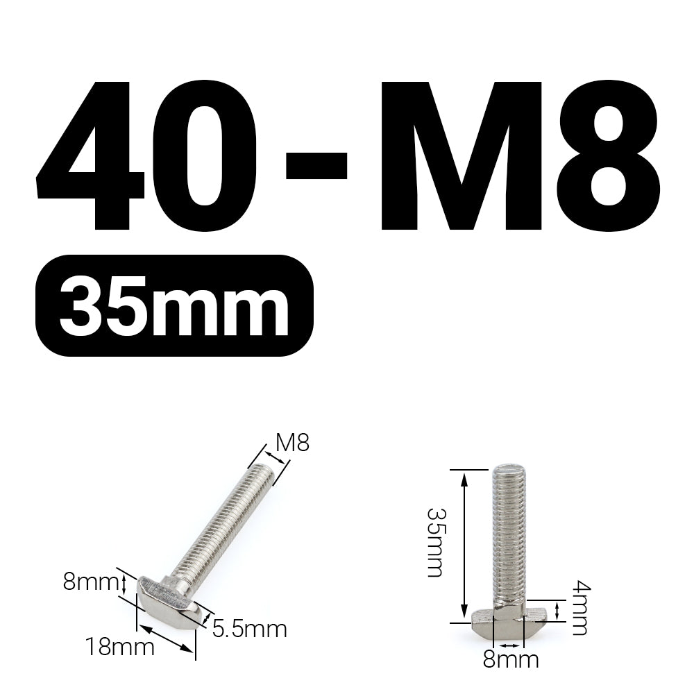Śruba młoteczkowa M8x35 mm do profili 40x40 [8]