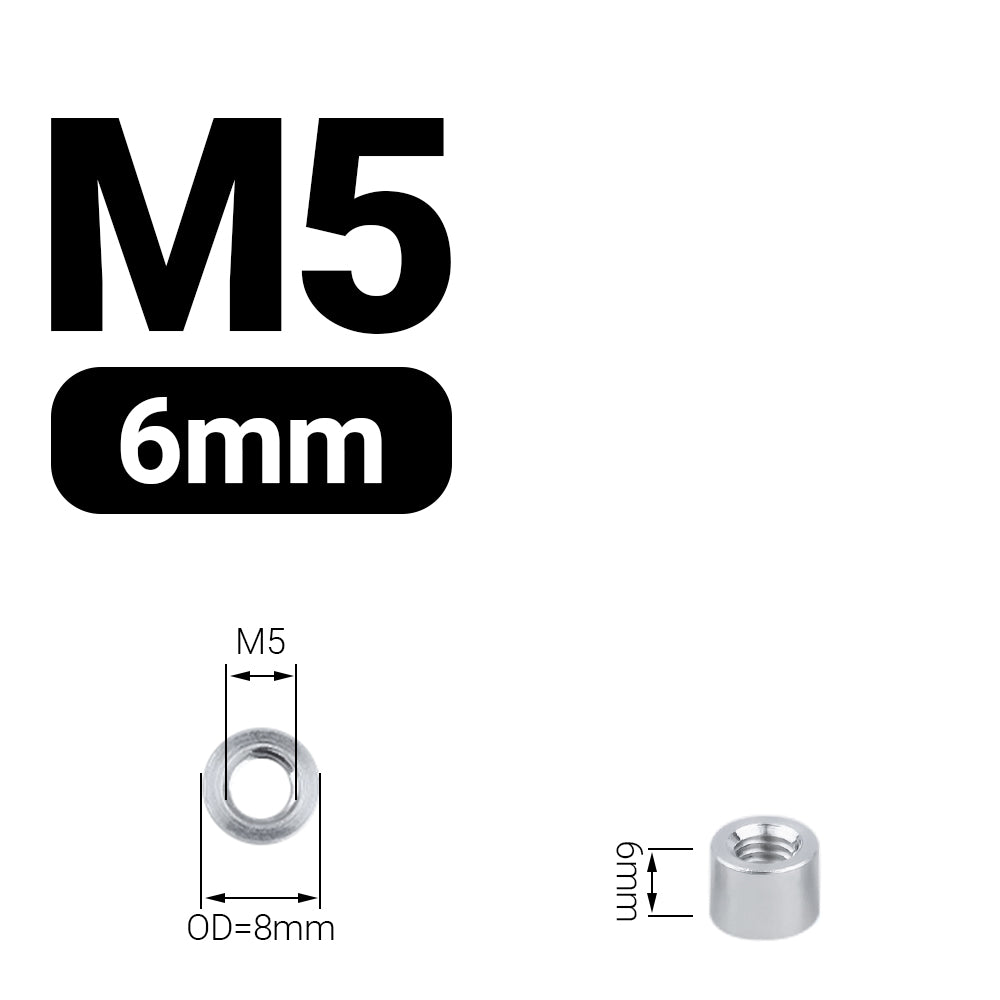 Dystans aluminiowy M5 6 mm