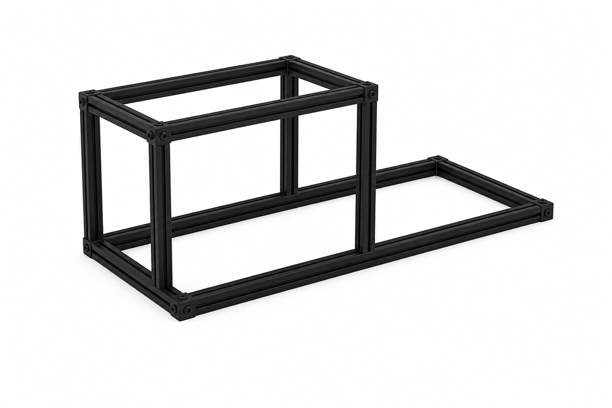 Profil aluminiowy T-SLOT 20×20 mm Czarny — cięty na wymiar