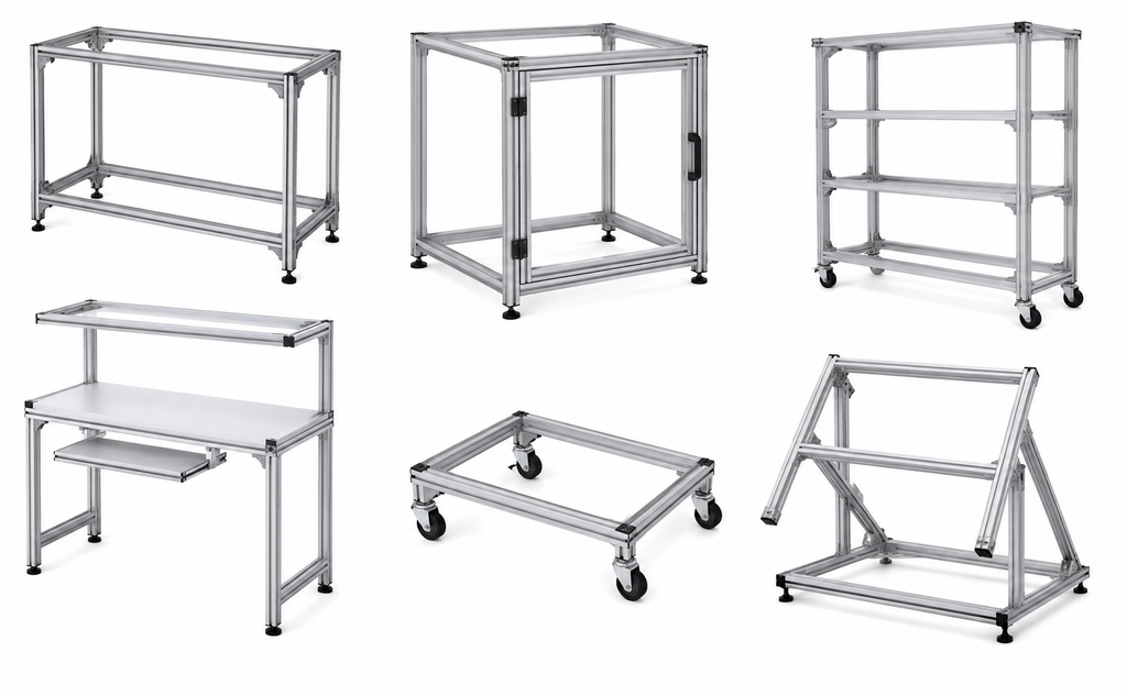 Profil aluminiowy T-SLOT 20×20 mm Czarny — cięty na wymiar