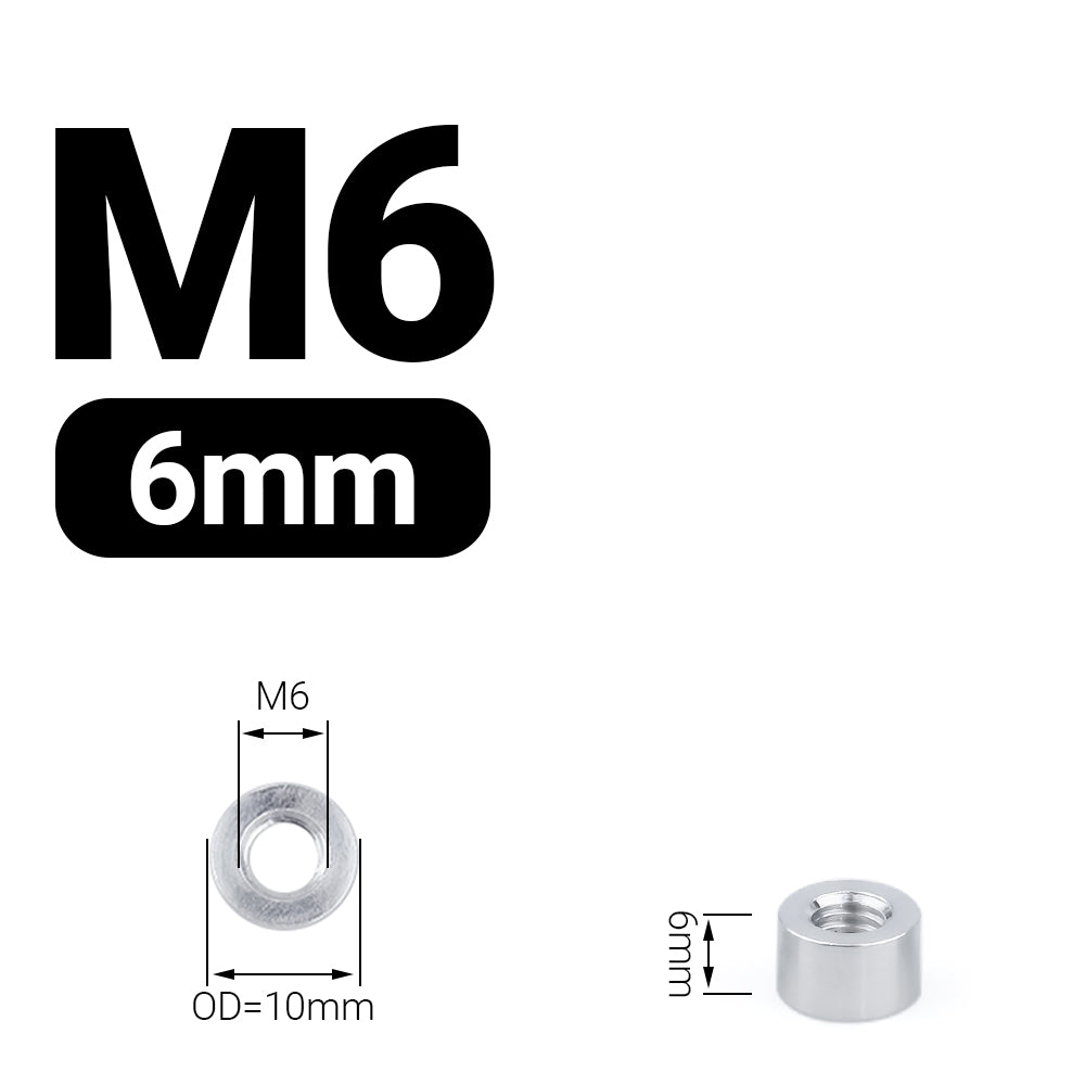 Dystans aluminiowy M6 6 mm