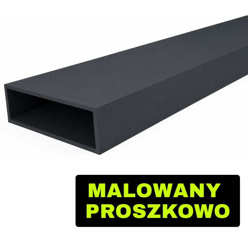 Profil aluminiowy zamknięty 20x80x1.4 — malowany proszkowo — 1000 mm