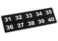 Tabliczki numeryczne na szafki 40x30 mm — numery 31-40, do szatni