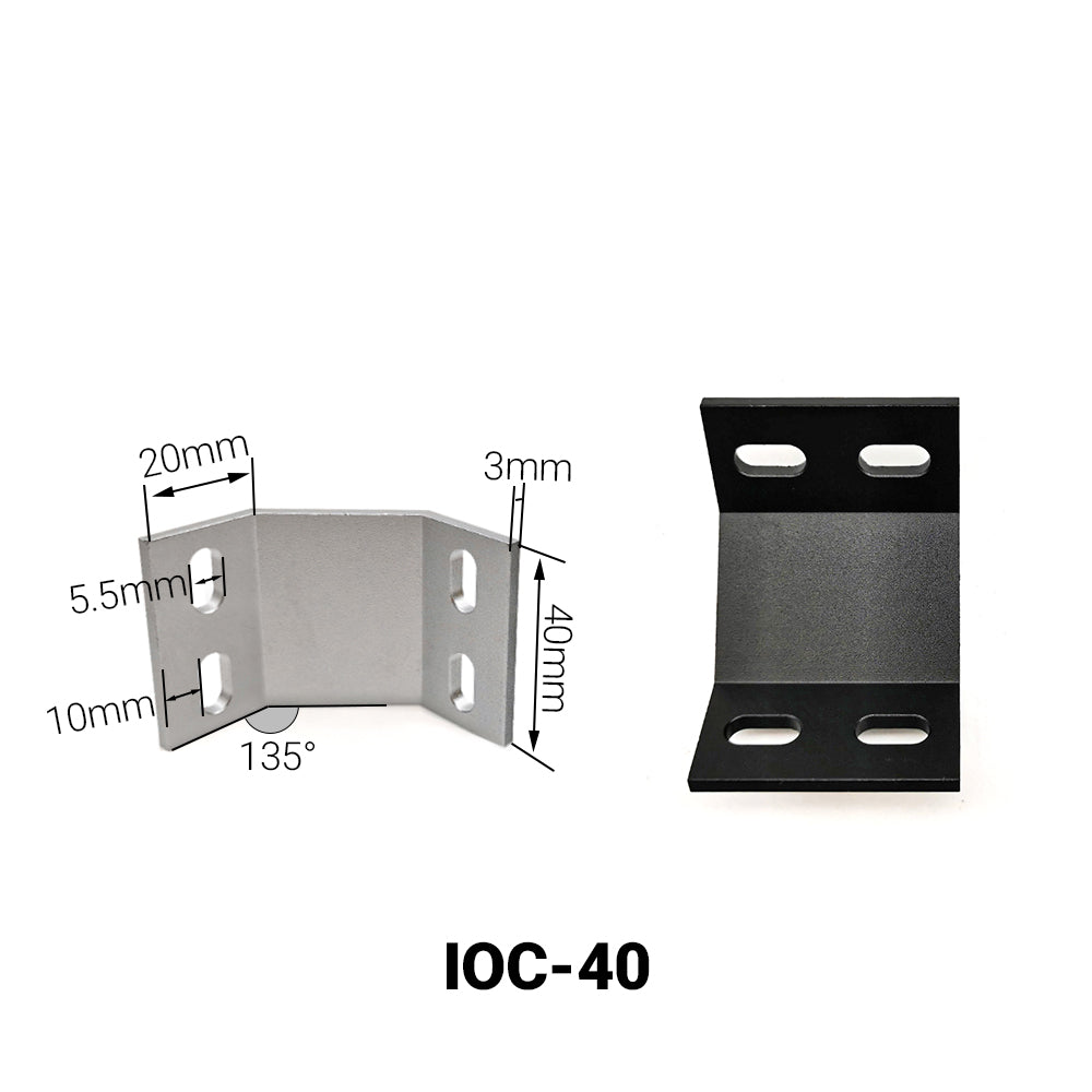 Narożnik zewnętrzny 135° do profili aluminiowych z serii 40 czarny