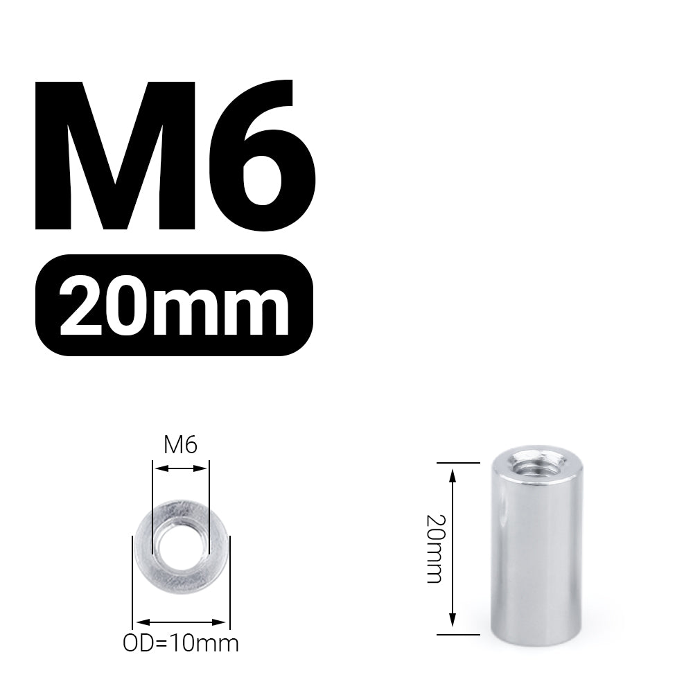 Dystans aluminiowy M6 20 mm