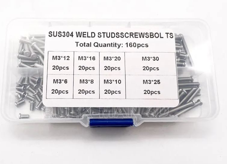 Zestaw śrub M3 ze stali nierdzewnej — 160 elementów