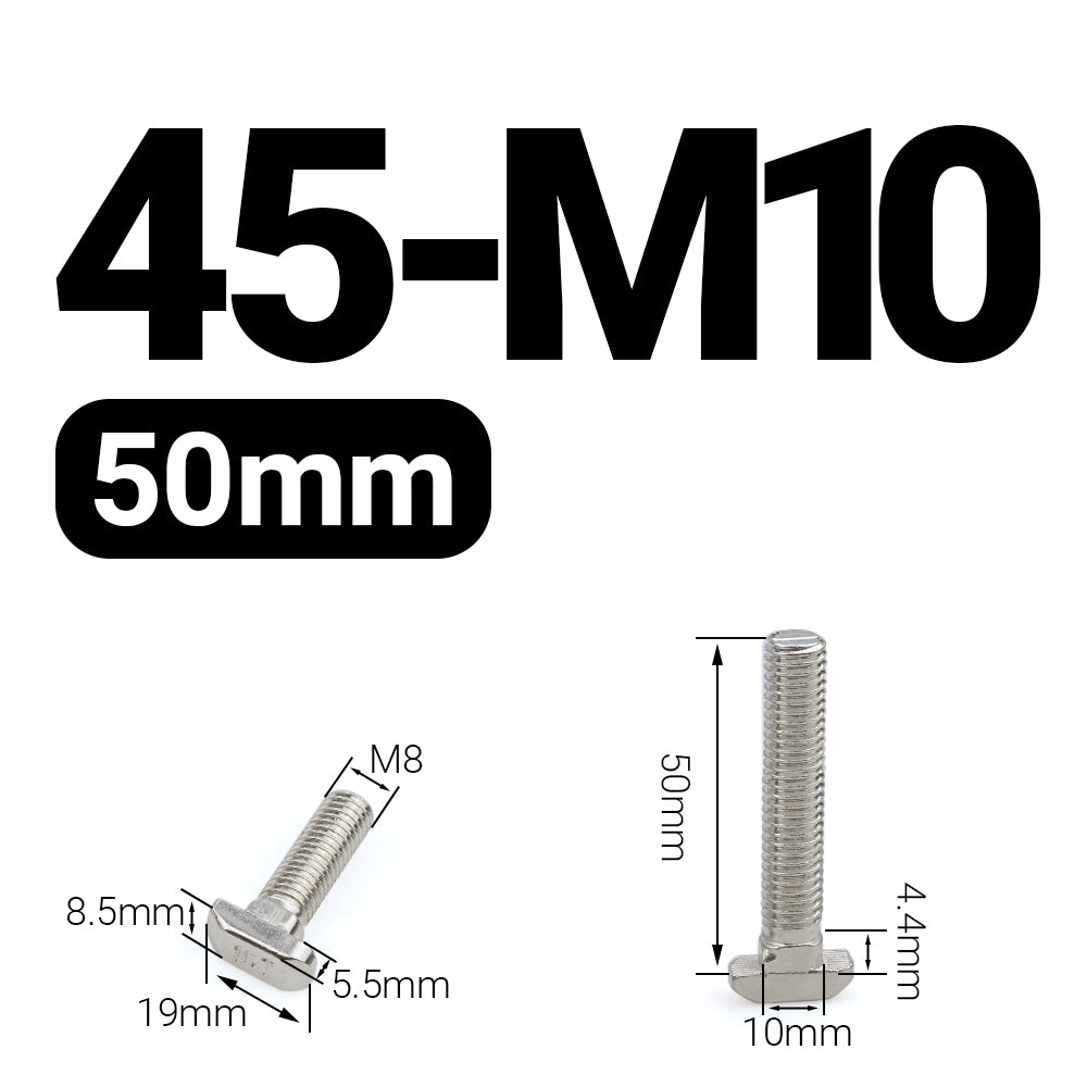 Śruba młoteczkowa M10x50 mm do profili 45x45 [10]