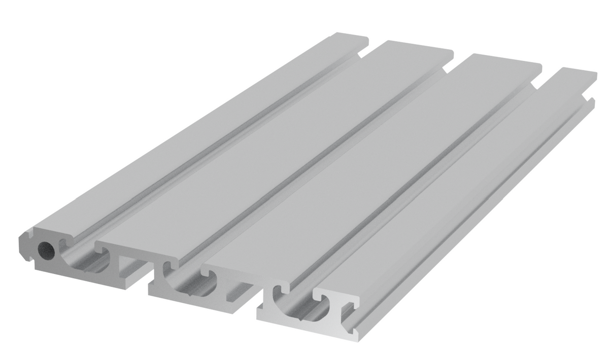 Profil aluminiowy do stołów teowych 126x16 mm z wypustem fi 8 1000 mm
