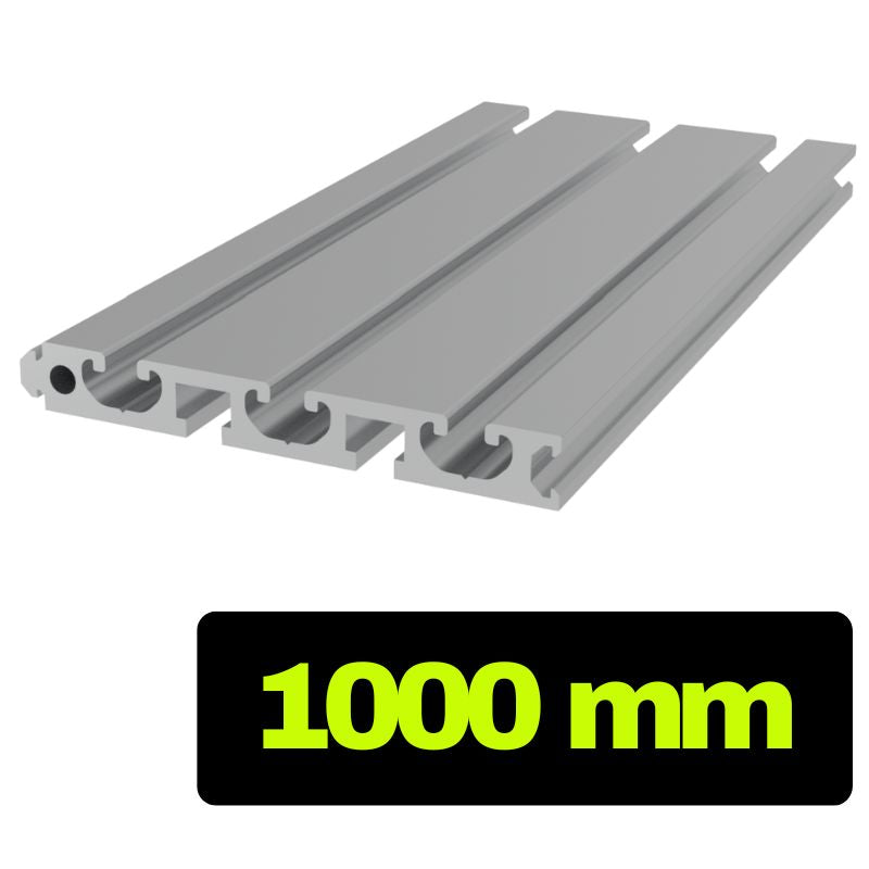 Profil aluminiowy do stołów teowych 126x16 mm z wypustem fi 8 1000 mm