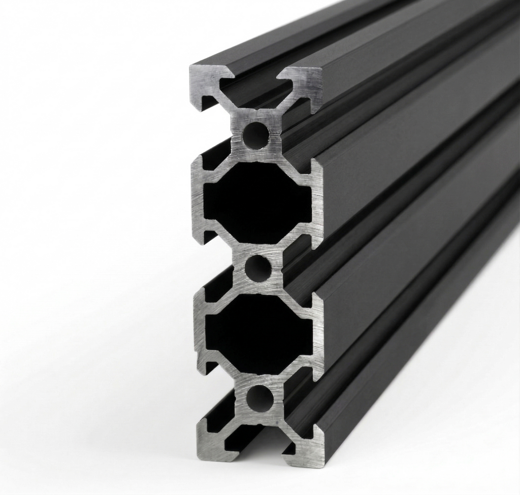 Black aluminium V-Slot 20x60 mm BSV