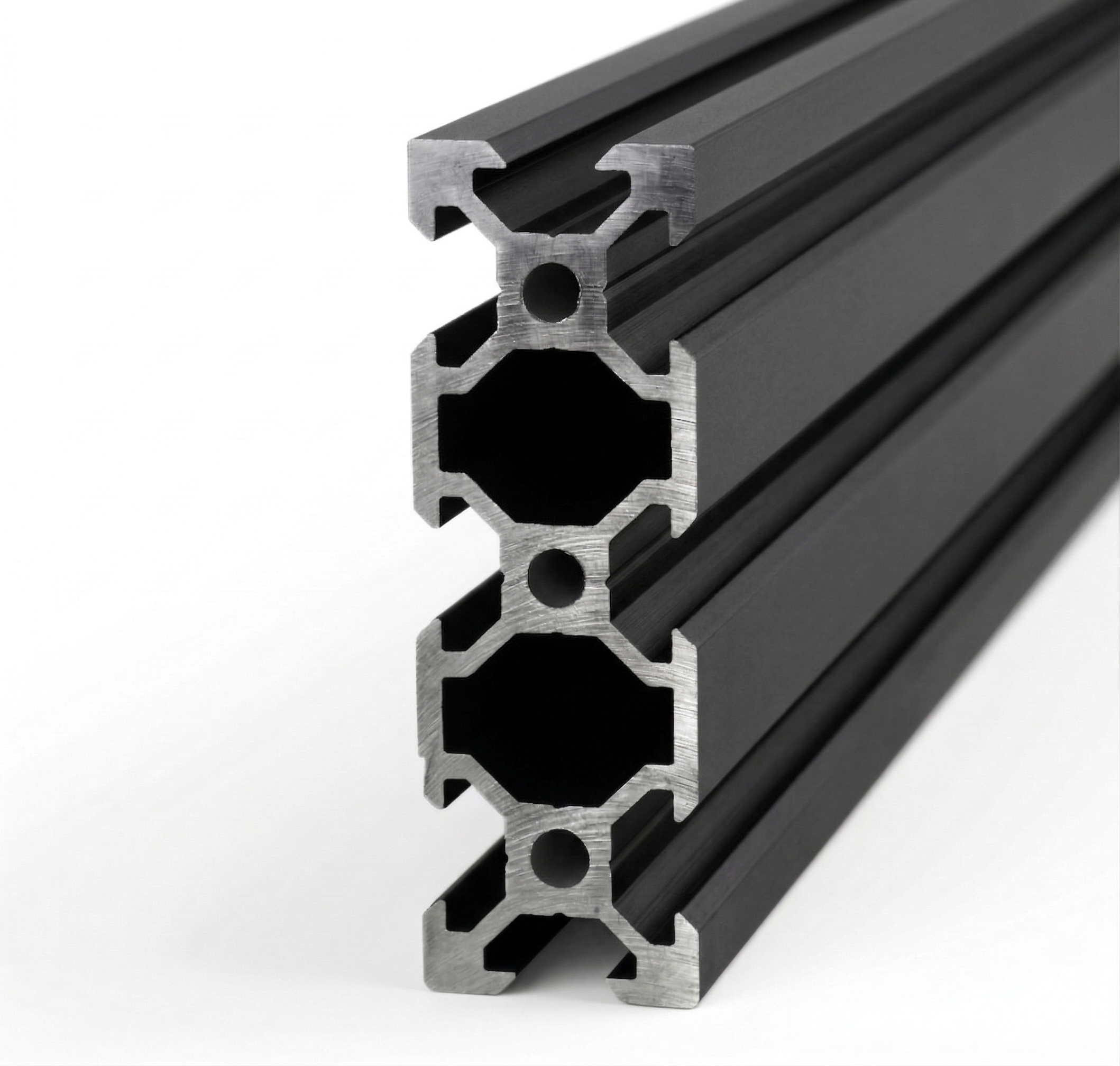 Black aluminium V-Slot 20x60 mm BSV