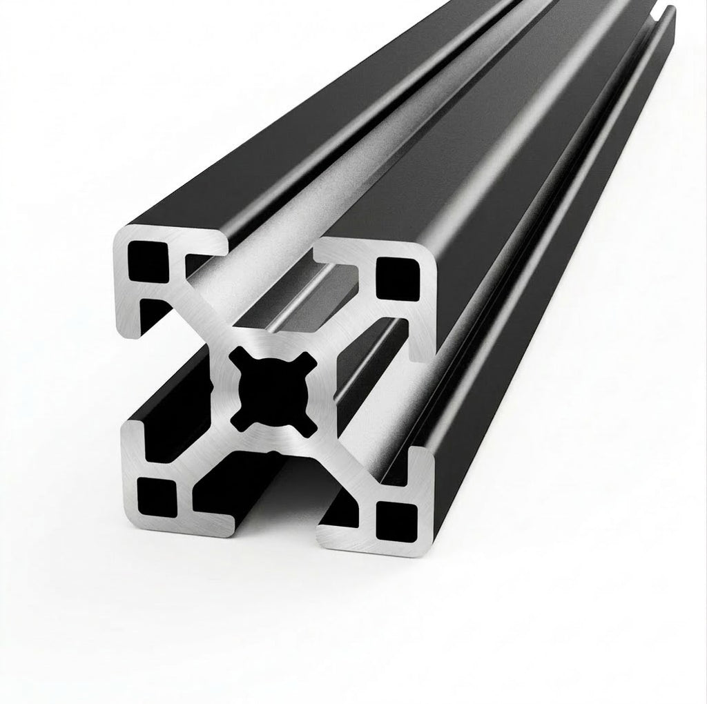 T-Slot 30x30 black aluminium profile 8mm groove BSV-SLOT